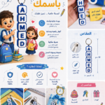 ميدالية الاسم الأنيقة بالطباعة ثلاثية الأبعاد
